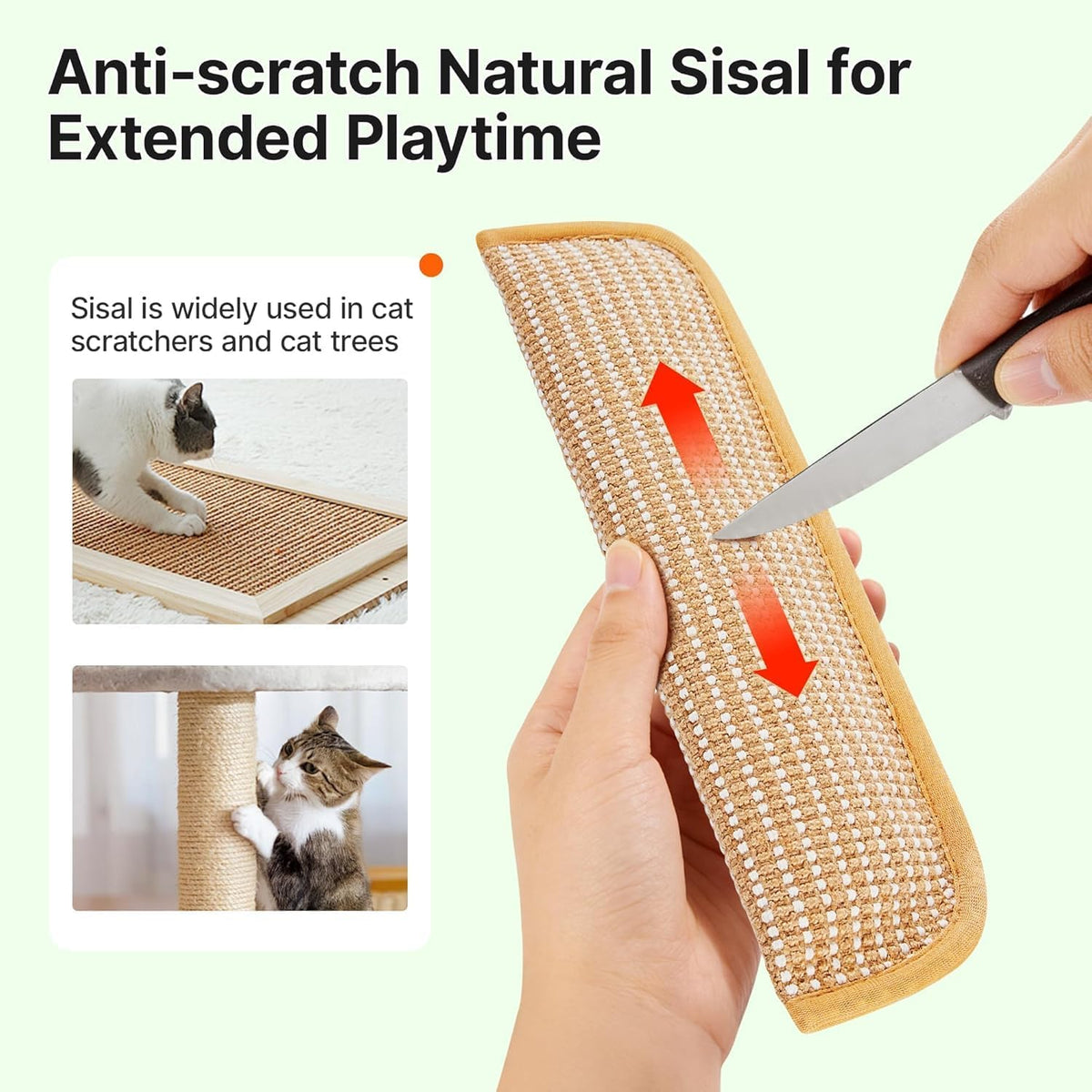 Cat Toys Pack of 2 with 6000Mg A+ Organic Catnip, Sisal Material