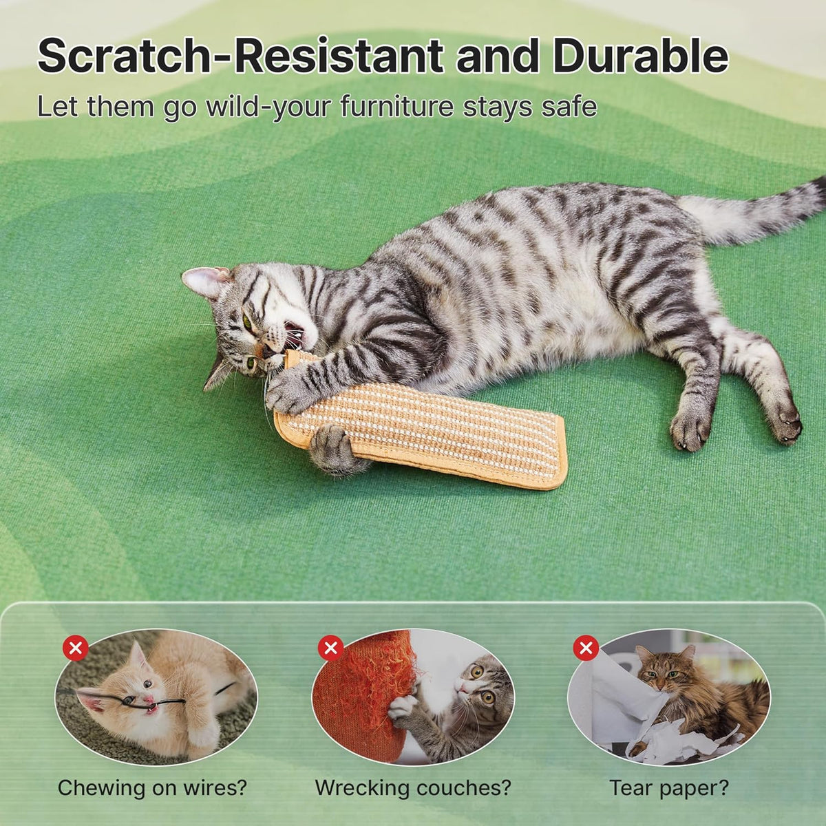 Cat Toys Pack of 2 with 6000Mg A+ Organic Catnip, Sisal Material